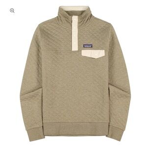 Patagonia Cotton Quilt Snap-T Pullover - Large, Khaki/Sage